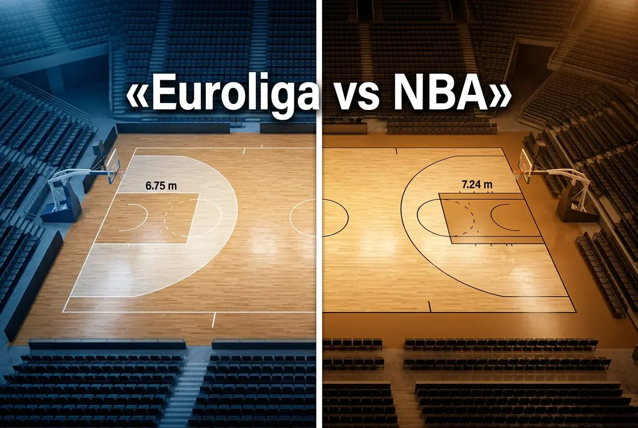 Euroliga vs NBA: dos canchas de baloncesto con diferencias en líneas de tres puntos